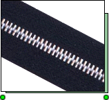 Metal zipper